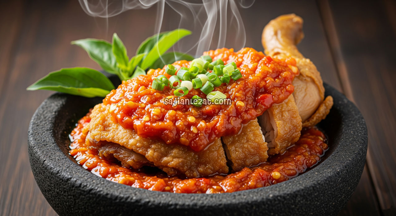 Foto Resep Ayam Geprek Sambal Bawang Pedas Gurih untuk Jualan