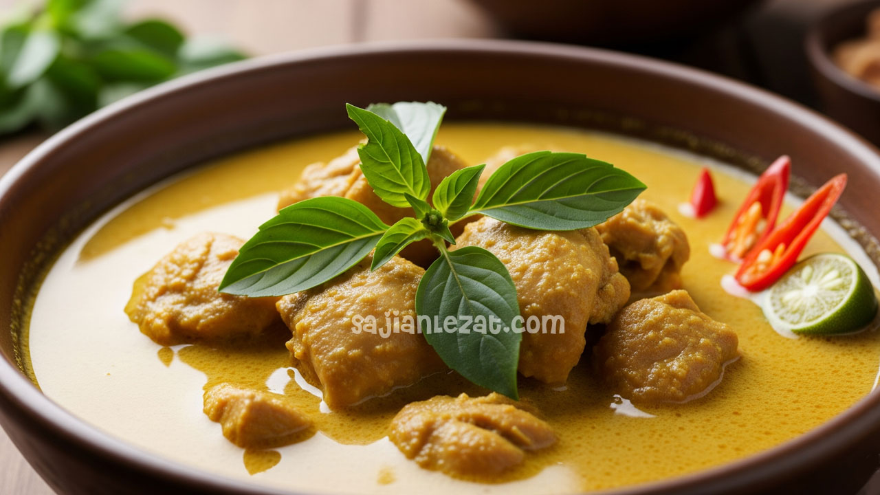 Resep Ayam Kuah Santan Kemangi Lezat dan Aromatik
