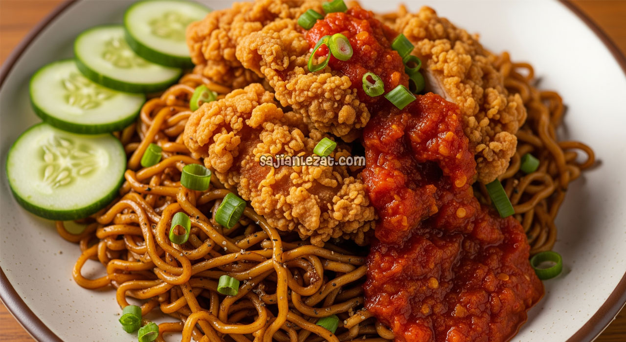 Foto Resep Indomie Goreng Ayam Geprek Pedas Gurih Praktis