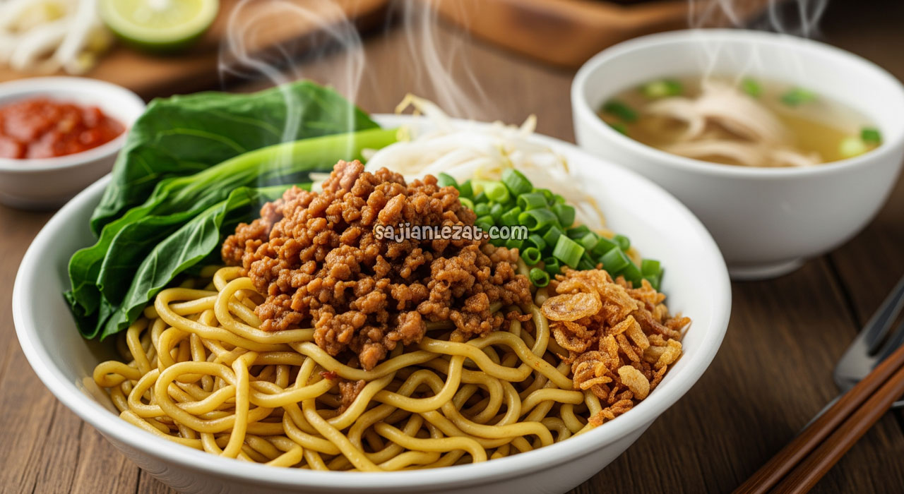 Foto Resep Mie Ayam Bangka Gurih Kuah Kaldu Ayam Asli
