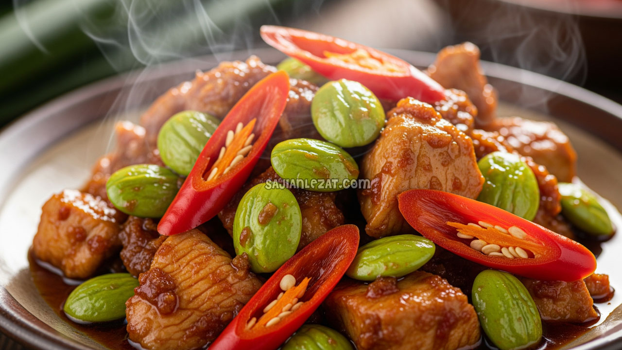 Resep Tumis Ayam Petai Pedas dan Gurih