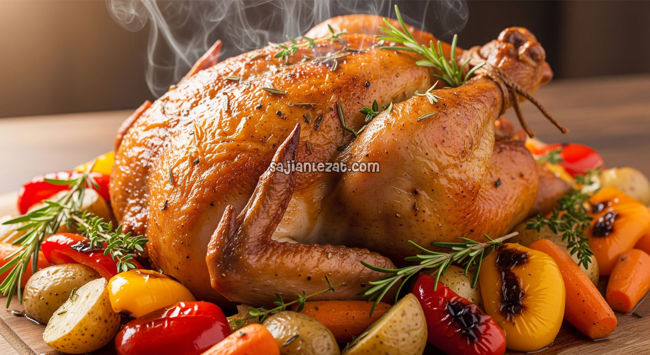 Resep Whole Roasted Chicken Vegetables Gurih dan Harum