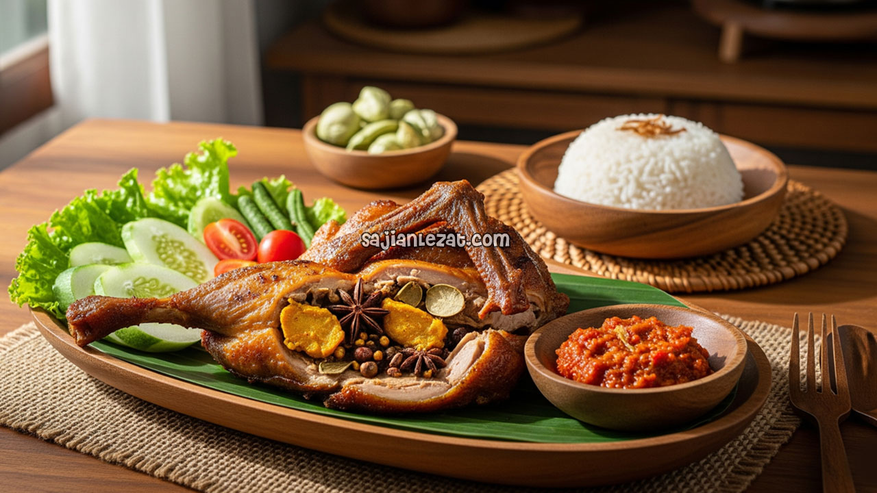 Foto Resep Bebek Bakar Isi dengan Rempah Lengkap dan Rasa Gurih