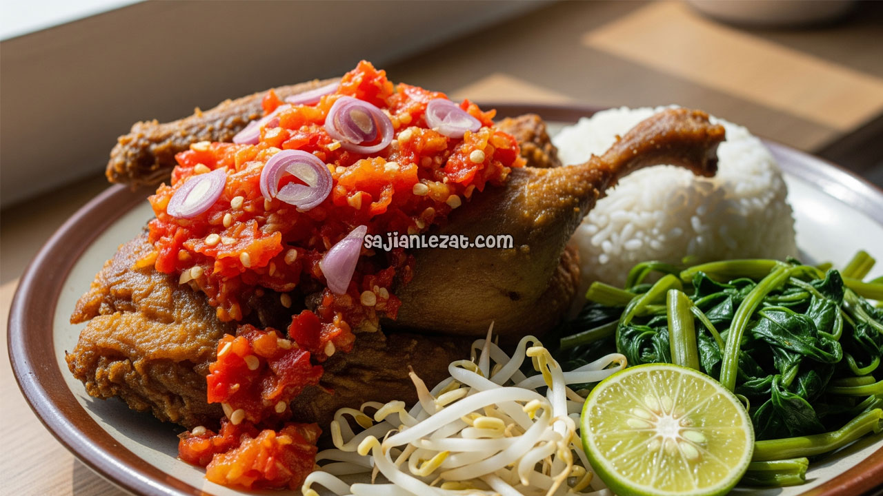 Foto Resep Plecing Bebek Pedas Segar Khas Lombok dengan Bumbu Meresap