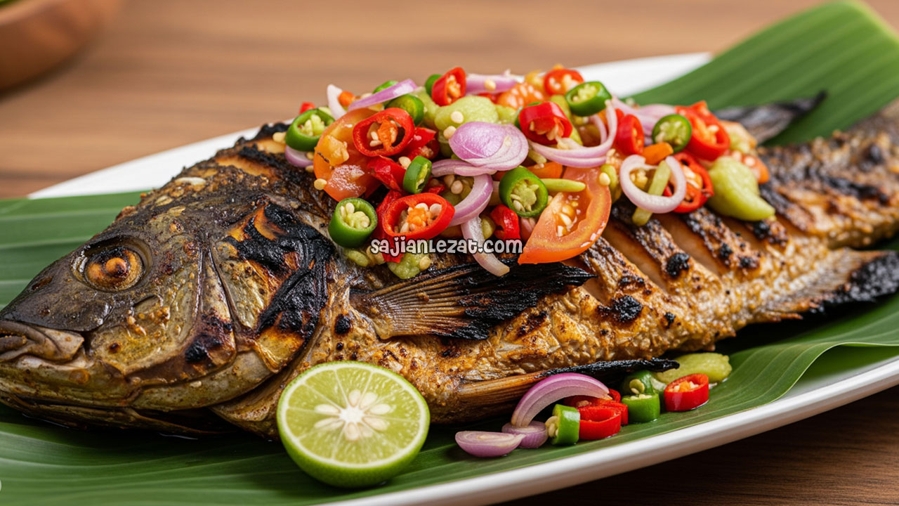Foto Ikan Mas Bakar Sambal Dabu-Dabu, Segar dan Pedas Menggoda