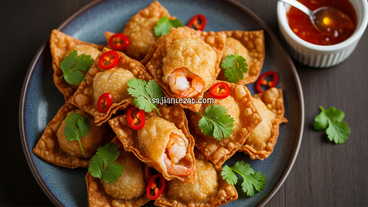 Resep Pangsit Goreng Isi Udang, Renyah dan Gurih di Rumah