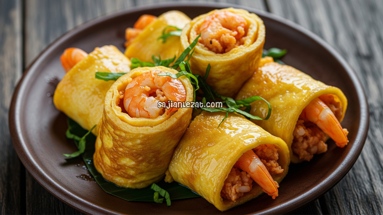 Foto Resep Dadar Isi Udang, Gurih dan Lembut untuk Camilan Praktis