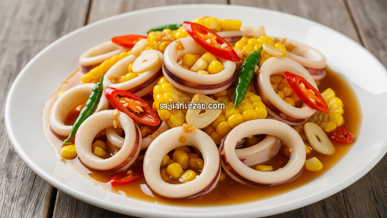 Foto Resep Tumis Cumi Jagung Manis, Gurih dan Segar untuk Menu Harian