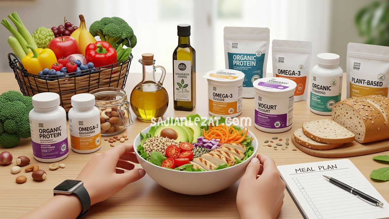 Makanan organik dan suplemen untuk menunjang gaya hidup sehat