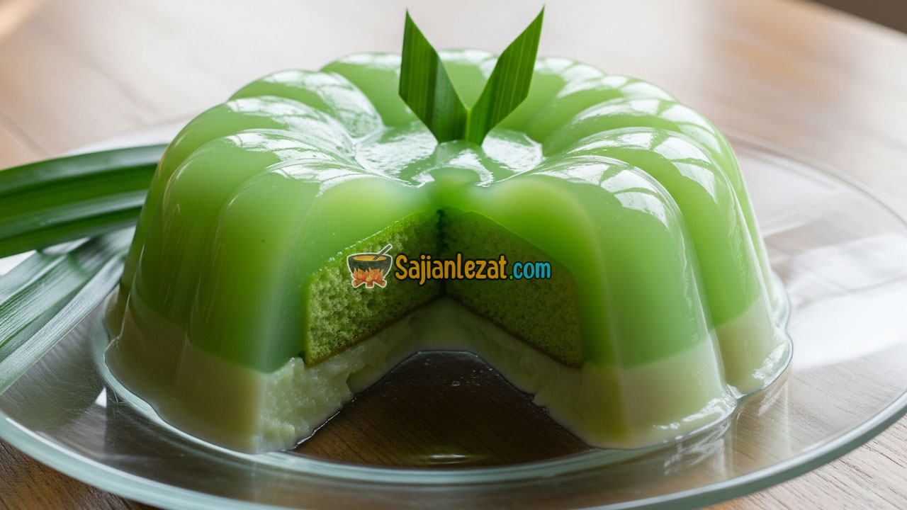Foto Resep Puding Bolu Pandan Lembut dan Wangi, Perpaduan Manis yang Bikin Nagih