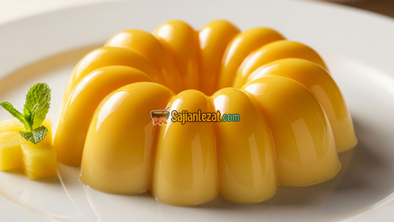Foto Resep Puding Cetak Selai Nanas, Perpaduan Asam Manis Segar dalam Satu Gigitan