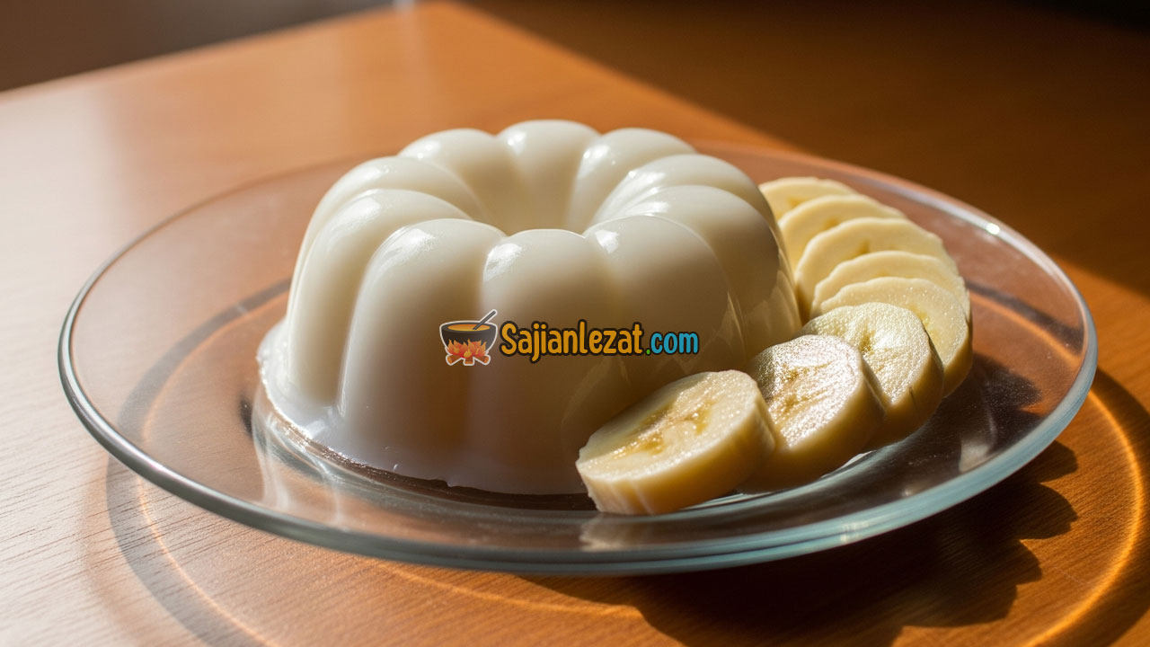 Foto Resep Puding Pisang Ambon Lembut dan Manis, Camilan Segar Favorit Keluarga