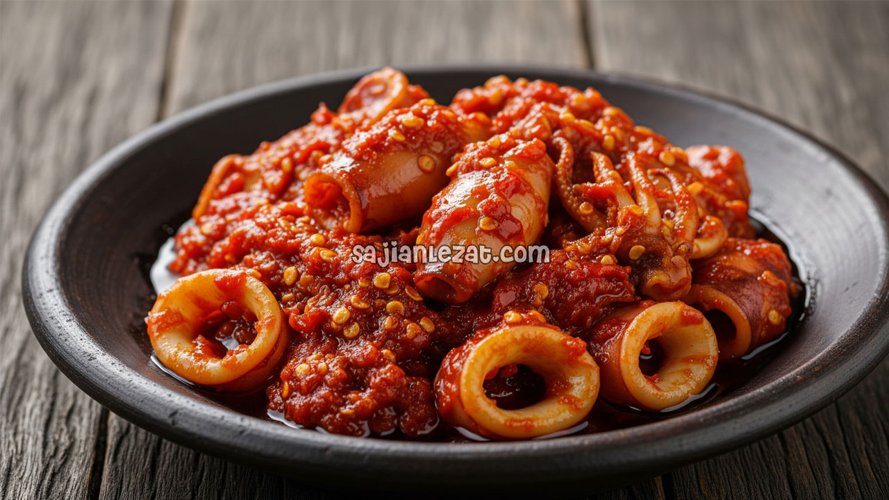 Foto Resep Sambal Cumi Pedas Gurih, Lauk Nasi Hangat yang Bikin Nagih