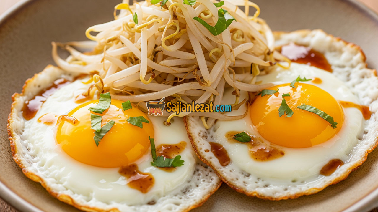 Resep Telur Mata Sapi Siram Taoge Gurih dan Praktis